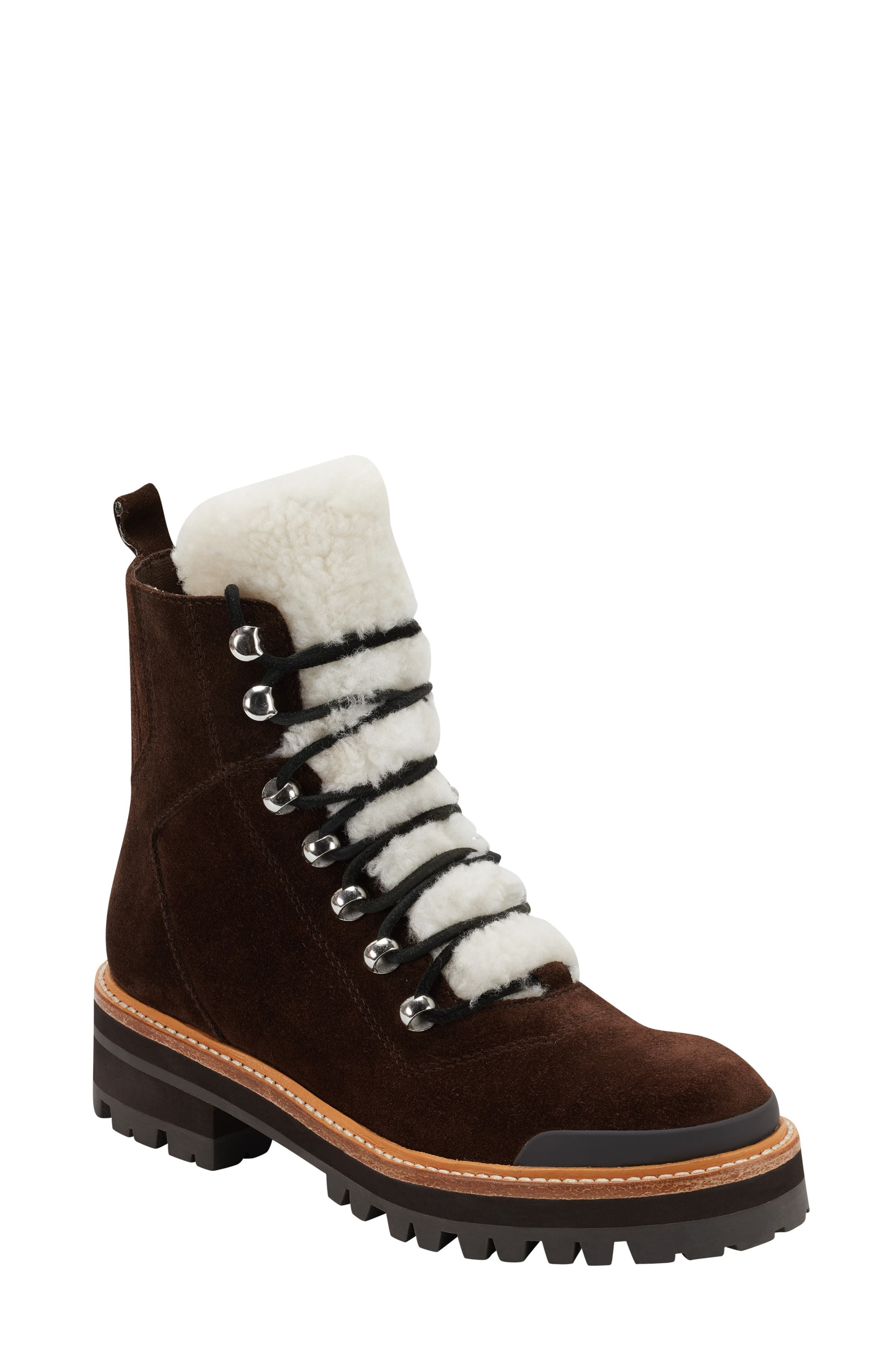 izzie shearling lace up boot