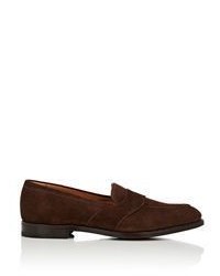 Barbanera Suede Penny Loafers Dark Brown