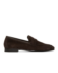 Paul Smith Brown Suede Glynn Penny Loafers
