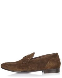 River Island Brown Suede Saddle Loafers