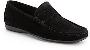 Bruno Magli Partie Suede Penny Loafers, $395 | Off 5th | Lookastic