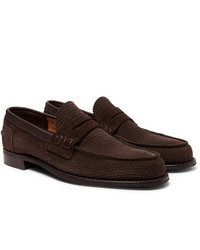Cheaney Dover D Perforated Suede Penny Loafers