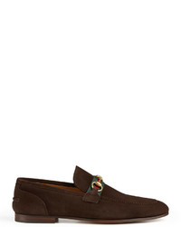 Gucci Horsebit Leather Loafer With Web
