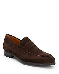 Magnanni Suede Penny Loafers