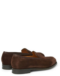 Edward Green Picadilly Suede Penny Loafers