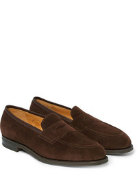 Edward Green Picadilly Suede Penny Loafers