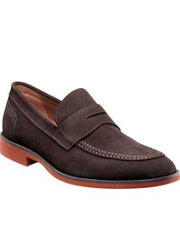Stacy Adams Dayne 24829 Brown Suede Penny Loafers