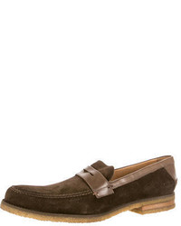 John Varvatos Suede Penny Loafers