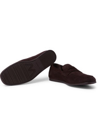 J.M. Weston Suede Penny Loafers