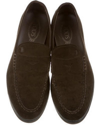 Tod's Suede Round Toe Loafers