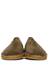 Lemaire Taupe Piped Loafers