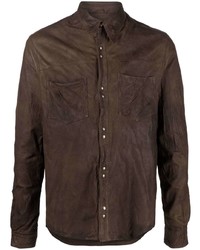 Giorgio Brato Long Sleeve Leather Shirt