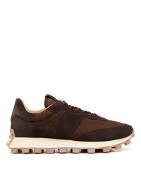 Tod's Panelled Lace Up Suede Sneakers