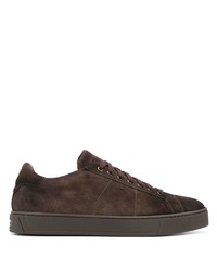 Santoni Smooth Lace Up Sneakers