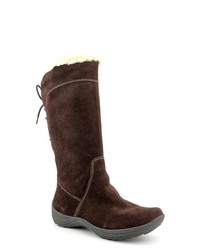Naturalizer Violanne Brown Nubuck Leather Fashion Mid Calf Boots