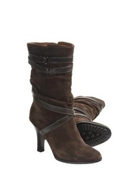 Sofft Balsov Mid Calf Boots Leather Coffee Suede