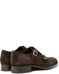 Tom Ford Edgar Suede Monk Strap Shoes