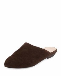 Eileen Fisher Blog Suede Pointed Toe Mule Chocolate