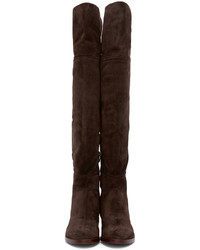 Chloé Brown Suede Over The Knee Boots