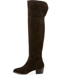 Frye Clara Suede Over The Knee Boot Chocolate