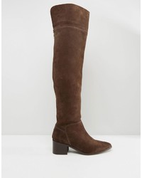 Asos King Fisher Suede Over The Knee Boots