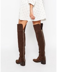 Asos King Fisher Suede Over The Knee Boots