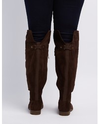 Charlotte Russe Wide Width Flat Over The Knee Boots