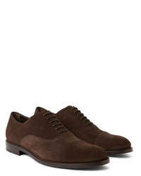 Tod's Cap Toe Suede Oxford Shoes