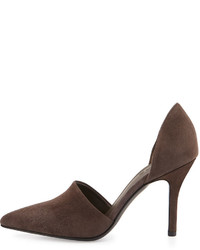 Vince Claire Suede Dorsay Pump Umber