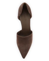 Vince Claire Suede Dorsay Pump Umber
