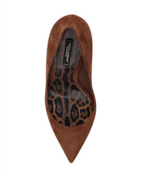 Dolce & Gabbana 85mm Suede Pumps With Leopard Sole