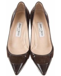 Jimmy Choo Pointed Toe Suede Pumps