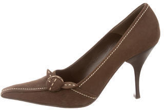 Prada Suede Pumps, $130 | TheRealReal | Lookastic