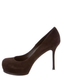 Saint Laurent Yves Suede Tribute Two Pumps W Tags