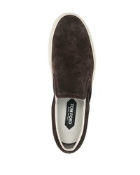 Tom Ford Suede Slip On Sneakers