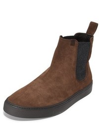 Z Zegna California Suede Pull On Sneakers