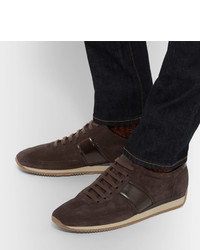 Tom Ford Orford Leather Panelled Suede Sneakers