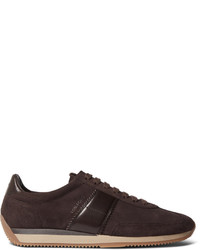Tom Ford Orford Leather Panelled Suede Sneakers