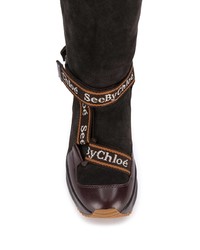 See by Chloe See By Chlo Logo Print Strap Boots