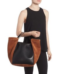 Givenchy Show Real Leather Suede Tote Brown