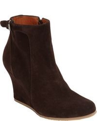 Lanvin Suede Wedge Ankle Boot