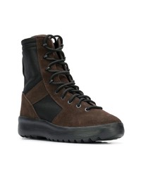 Yeezy Lace Up Panelled Military Boots