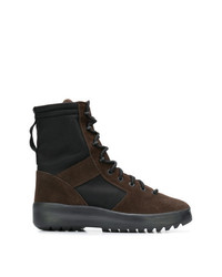 Yeezy Lace Up Panelled Military Boots