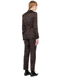 Dries Van Noten Brown Single Breasted Suit