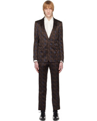 Dries Van Noten Brown Single Breasted Suit