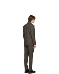 Burberry Brown Wool Check Suit