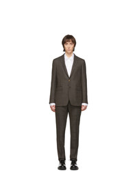 Burberry Brown Wool Check Suit