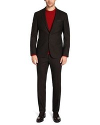 Hugo Boss Reynowave Extra Slim Fit Italian Wool Suit 38r Brown