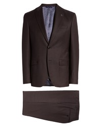 Ted Baker London Robbie Extra Slim Fit Solid Wool Suit