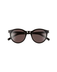 Saint Laurent 49mm Polarized Round Sunglasses
